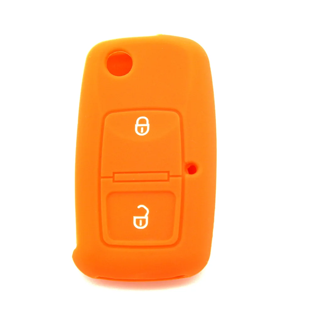 Мягкий на ощупь силиконовый для ключа автомобиля чехол Volkswagen Passat Polo Golf SKODA auto Key
