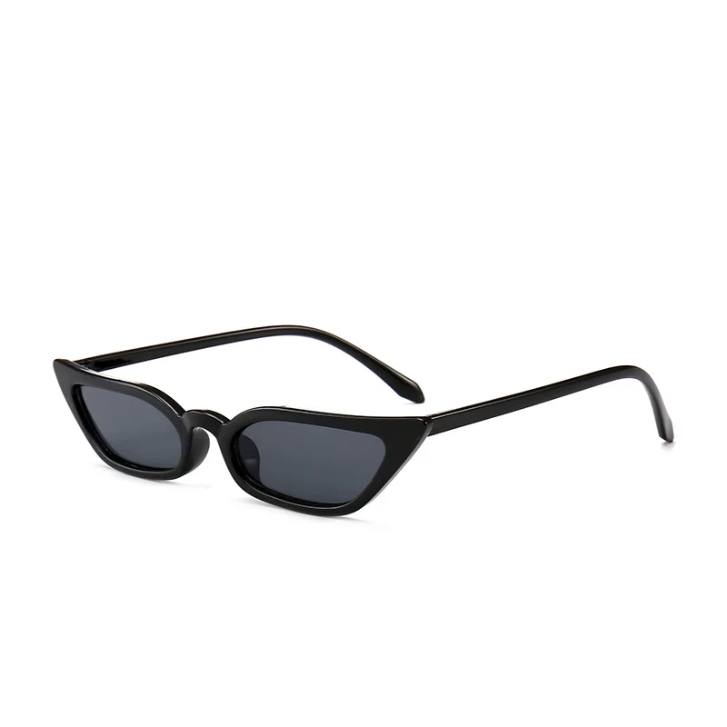 Модные Шикарные солнцезащитные очки кошачий глаз дизайнерские брендовые трендовые индивидуальные узкие маленькие прозрачные солнцезащитные очки UV400 - Цвет линз: 5546-1