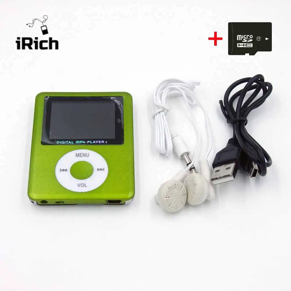 Тонкий MP3-плеер с ЖК-дисплеем 1 8 дюйма поддержкой карт памяти micro sd до 32 Гб |