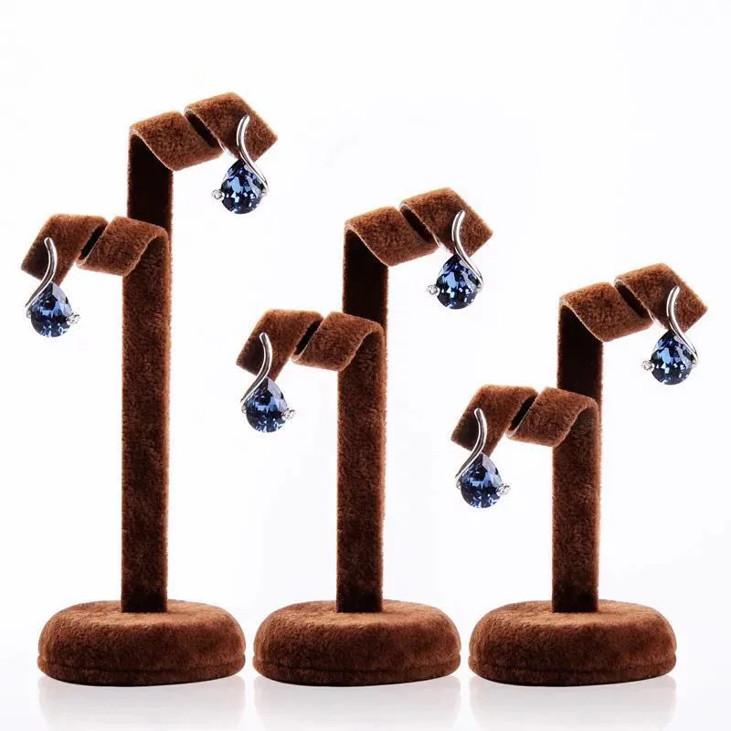 

Velvet Black, Gray, Brown, Yellow Earrings Display Holder Lot of 2 Earrings Display Rack Jewelry Display Holder