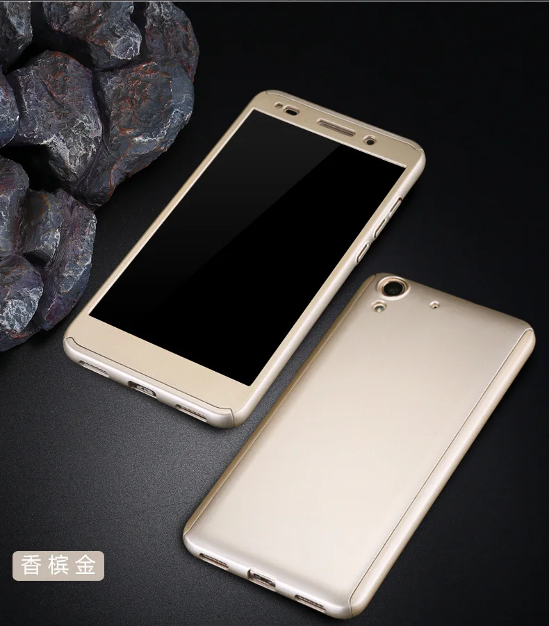 Золотой Для huawei Y6 II 2 CAM-L21 360 градусов полный чехол s для huawei Honor 5A чехол для телефона для huawei Honor 5A чехол s закаленное стекло - Цвет: Золотой
