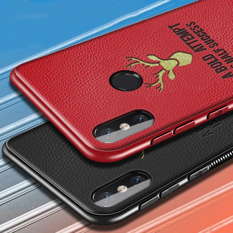 Leather Deer Case For Xiaomi Mi 8 Lite Mix 2 2S Max 3 Redmi Note 7 6 Pro 6A 5 4X Cover Plating Fitted Cases Business Back Fundas |