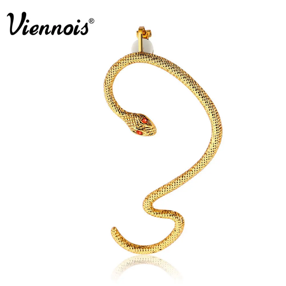 Женские серьги гвоздики Viennois пусеты со стразами в виде змеи|earrings usa|cuff earringearring studs