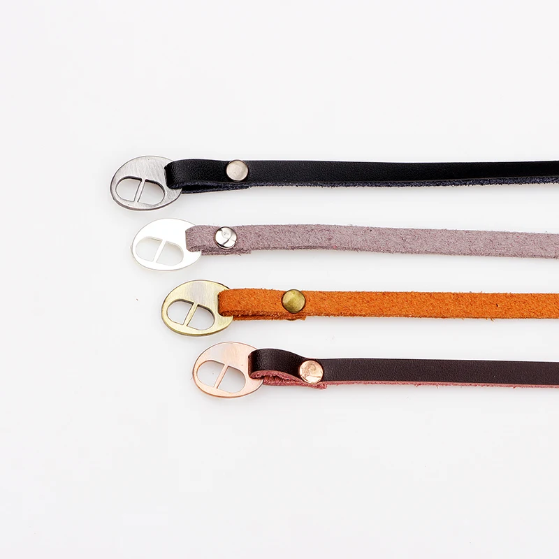 Очаровательный простой модный винтажный кожаный браслет с коричневым и черным