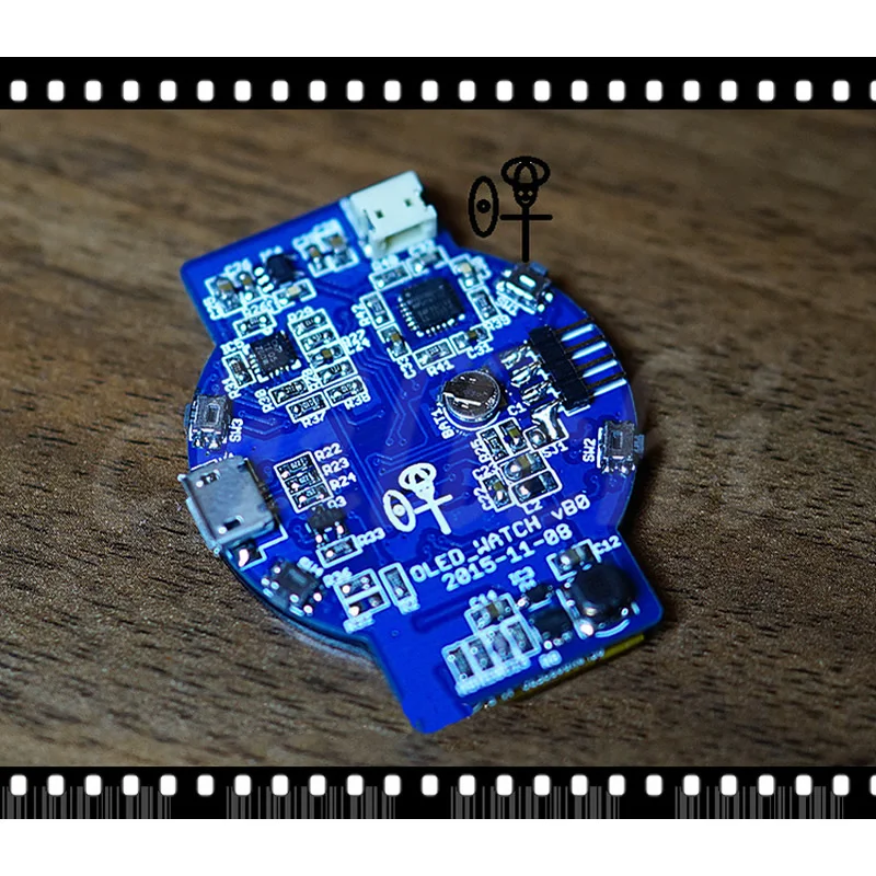 Новая версия OLED круговой экран Смарт наручные часы с Bluetooth STM32 макетная плата добавлен гироскоп