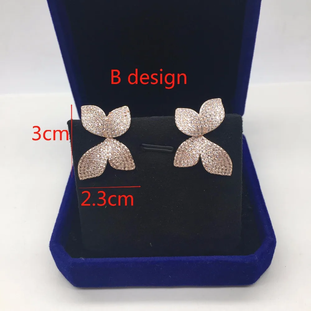Женские циркониевые серьги в форме розы с фианитом|earrings for women|earrings women designerelegant