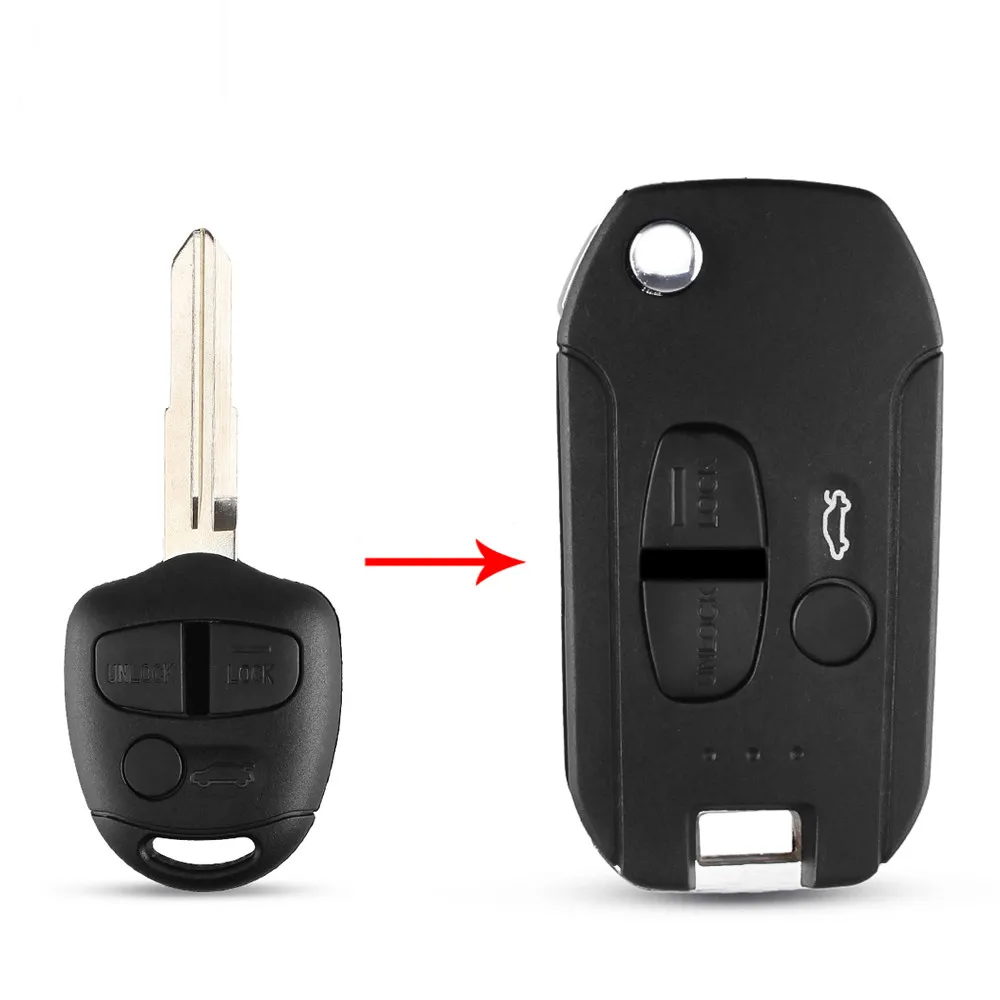 Right Blade 3B Dandkey 2/3 кнопки автомобиля дистанционного ключа Shel Fob чехол для Mitsubishi Pajero Lancer EVO Colt Outlander Mirage с правым левым лезвием - Количество кнопок: Right Blade 3B