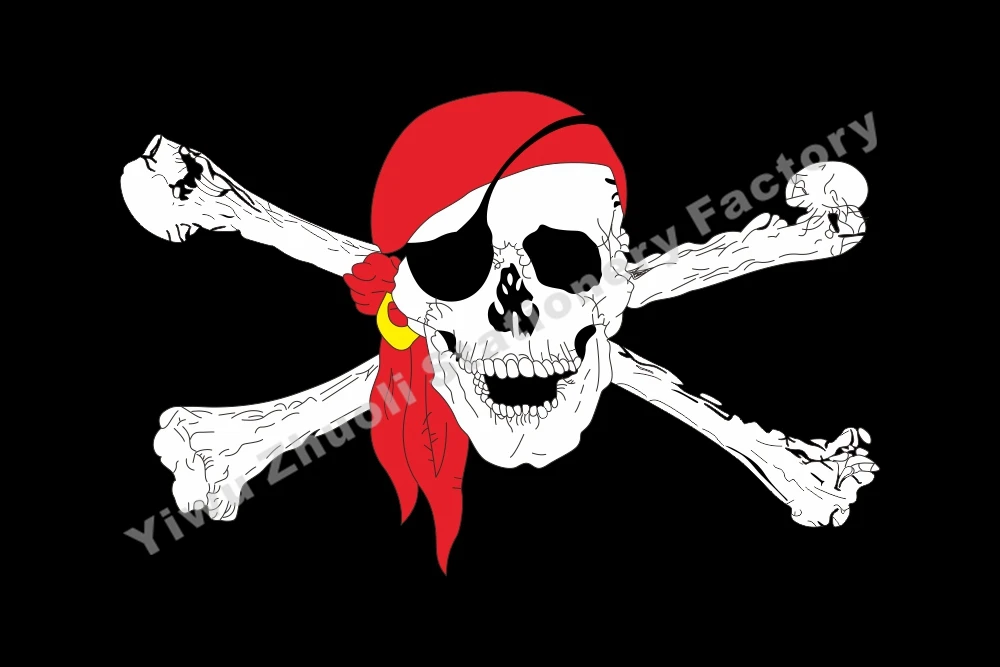Различные стили пиратских флагов пиратские флаги с люверсами Декорации для Хэллоуина флаг - Цвет: B