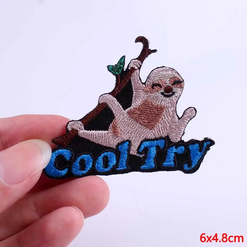 F-PE4289CT Punk Biker Patch Iron on Patches On Clothes Embroidered Letter Patches For Clothing Star Wars Patches Accessories Badges F - Цвет: F-PE4289CT
