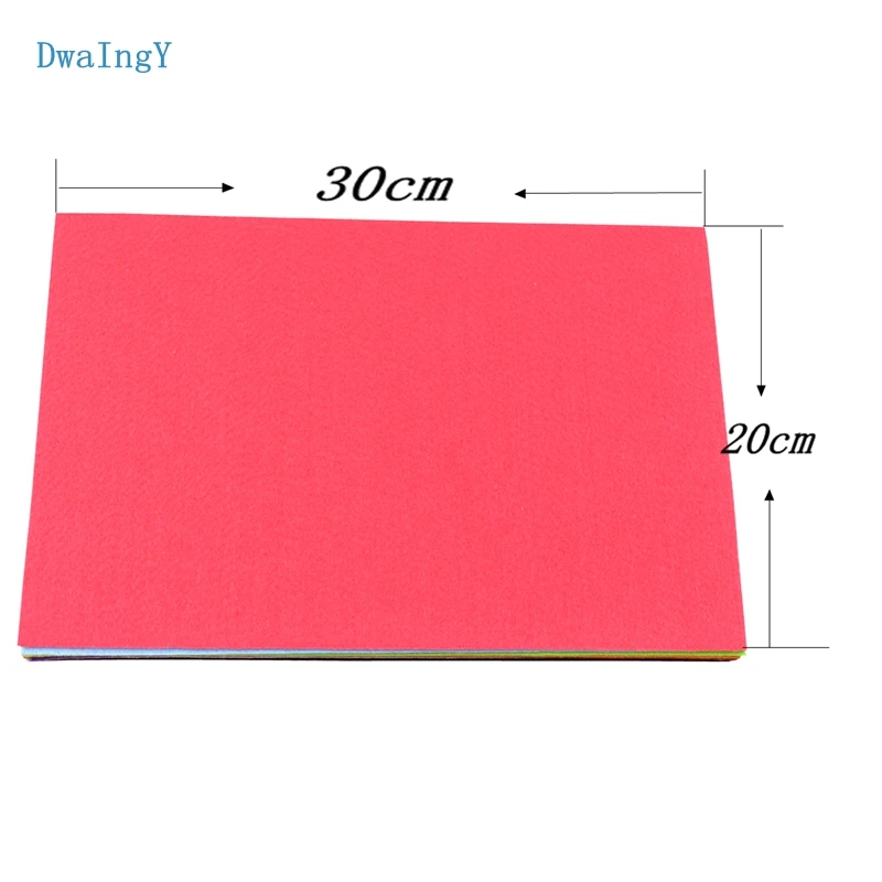 DwaIngY 10 шт./лот 2 мм толщина 20x30 см Нетканая войлочная полиэфирная ткань для сделай