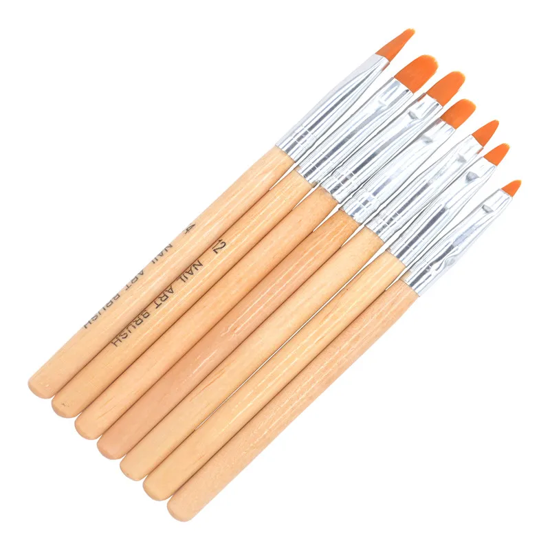 

WUF New 7Pcs/Pack Nail Brush Set Crystal Nail Polish Brush Kits Nail Tips Brushes Hot Selling 23