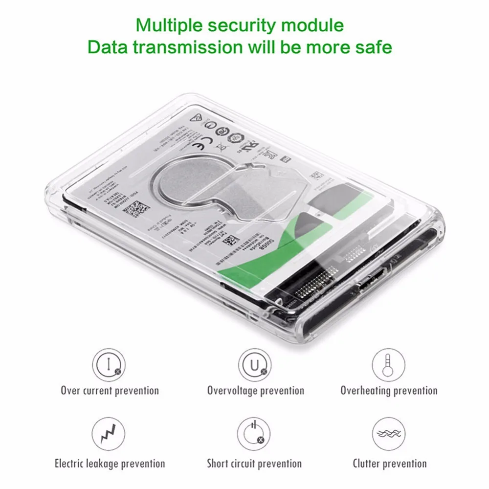 Высокоскоростной корпус 2 5 дюйма USB 3 0 SATA HDD SSD твердотельный жесткий диск коробка
