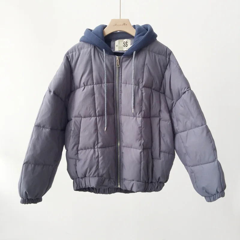 2018 winter clothing new students hooded loose casual bat sleeve cotton-padded jacket warm woman | Женская одежда