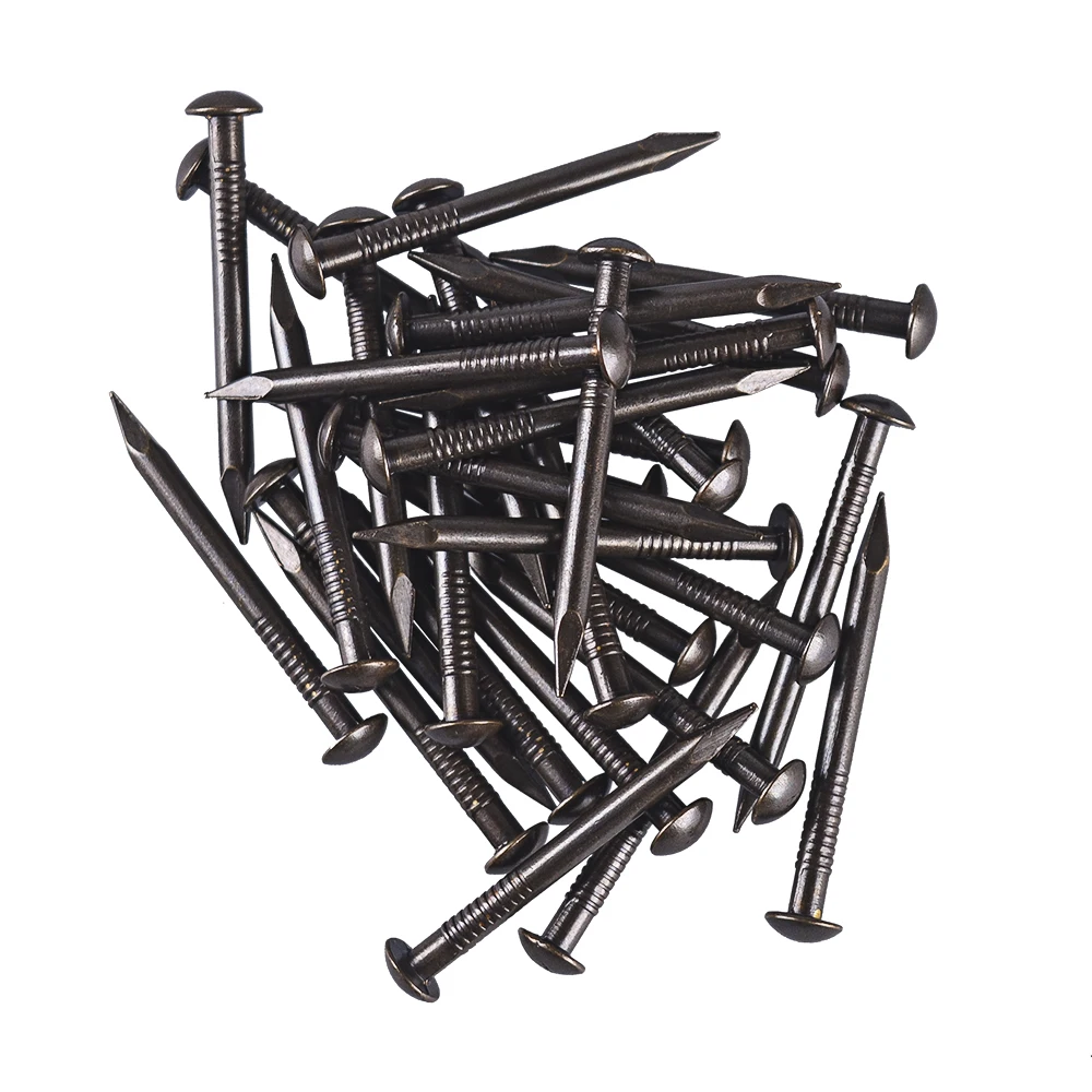 35X2.8MM китайские архаизмы Круглые головки античные бронзовые деревянные ногти для