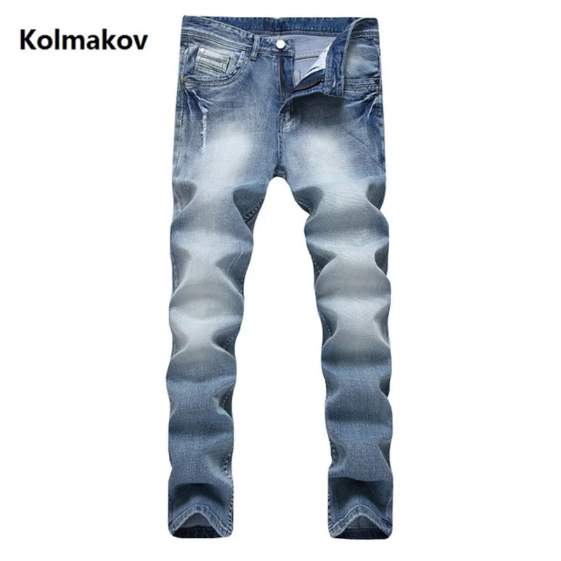 

2019 New style Mens Denim Jeans Embroidery Length Pants with Slim fit Pants for Man High-quality Fashion Classic Men's Jeans
