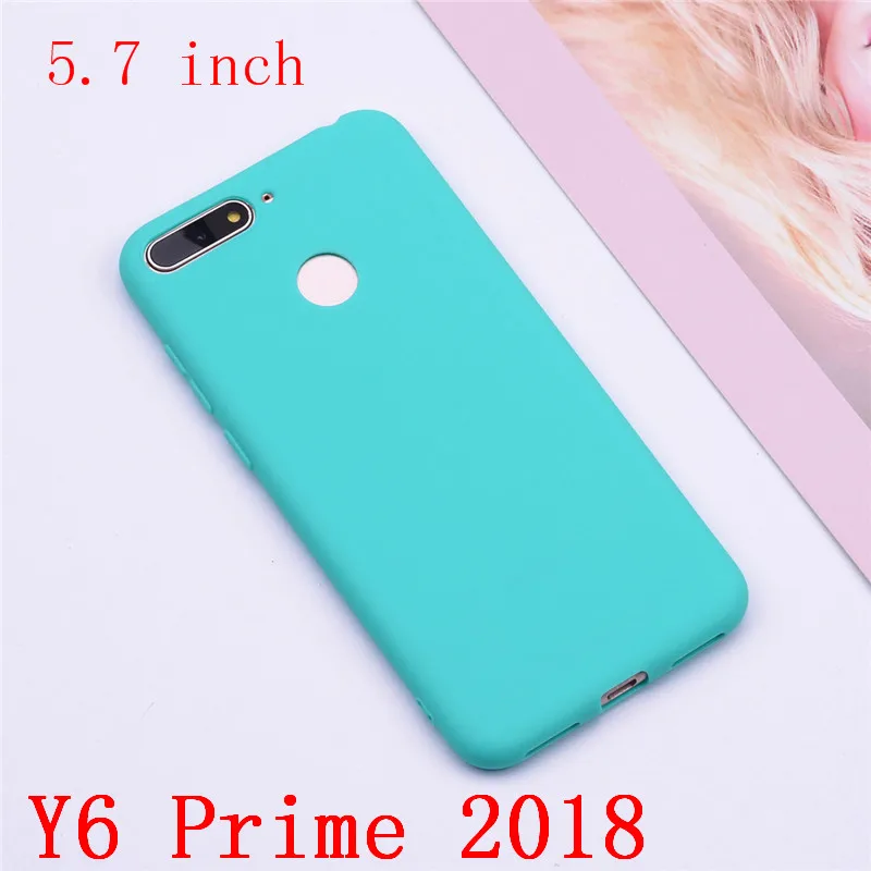 Huawei Y6 Мягкий силиконовый чехол, карамельный цвет, чехол для huawei Y6 PRIME, милые Чехлы, TPU, задняя крышка, huawei Y6 Prime, чехол s