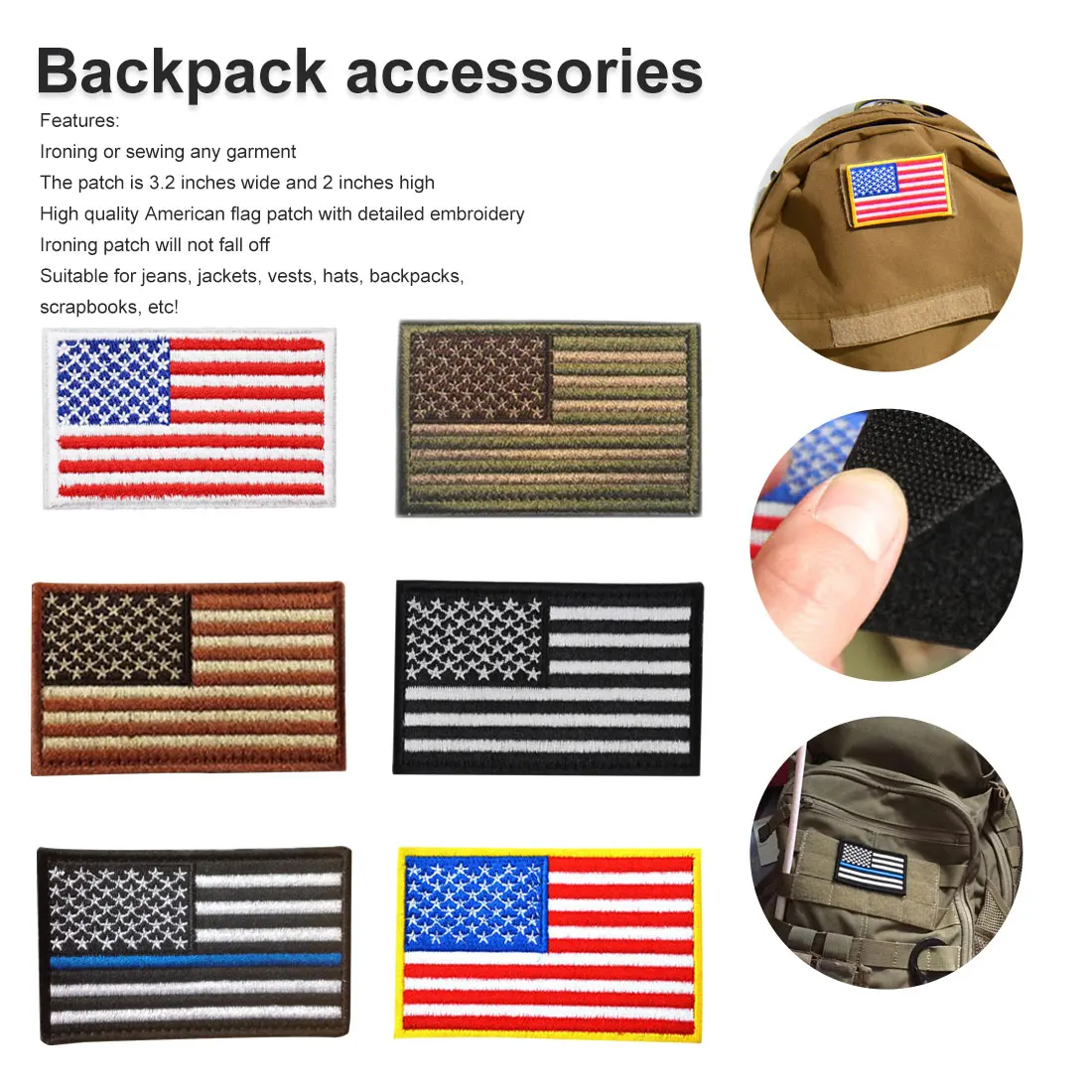 США Вышитый Флаг патчи патриотические военные тактические железный пластырь на