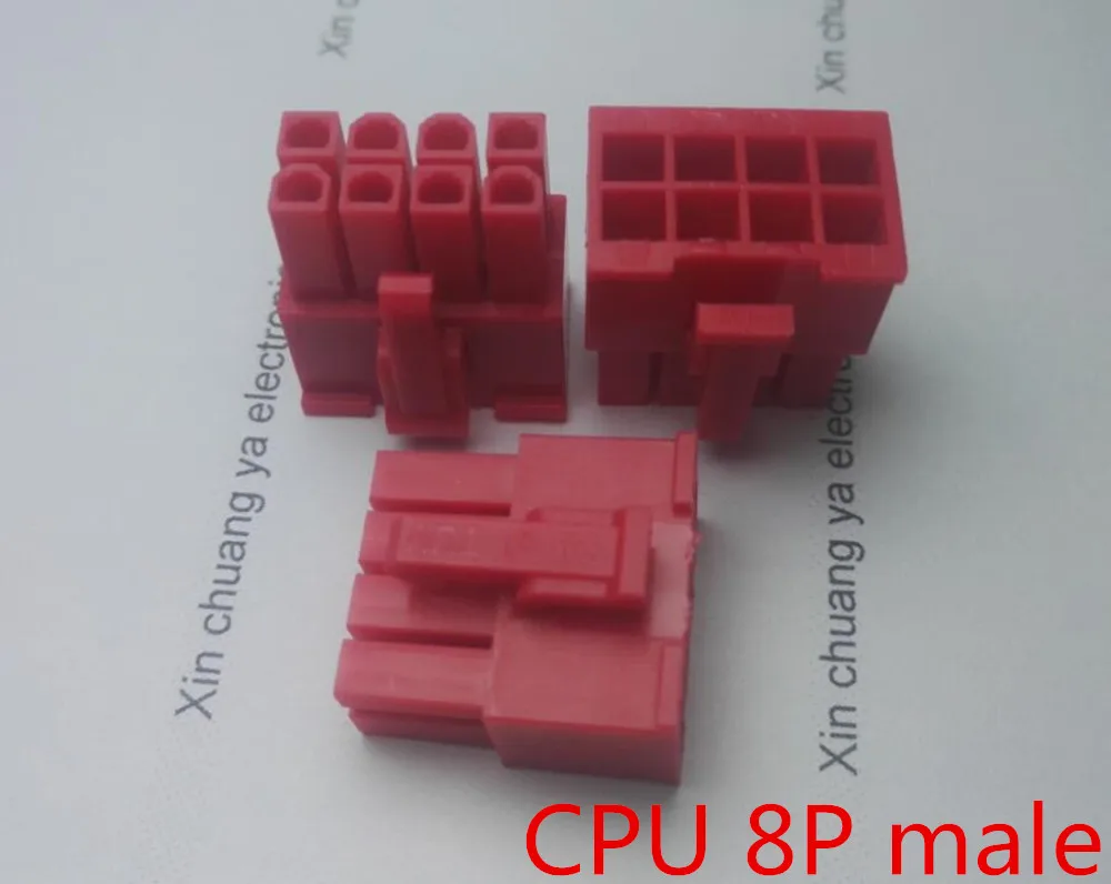 5557 4 2 мм красный 8P 8PIN штекер для ПК компьютера ATX разъем питания процессора