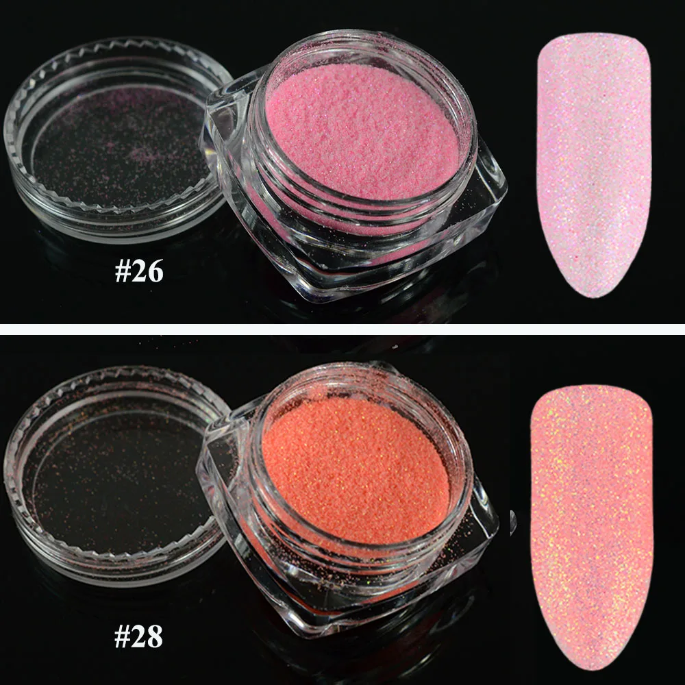 1 коробка лазерный блеск для ногтей порошок сахар ультратонкий маникюр Хромовый