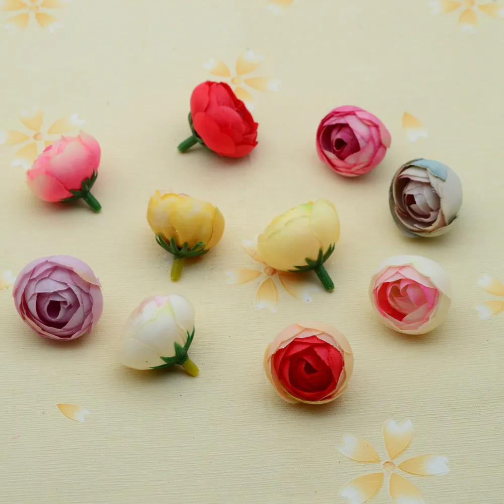 20 шт. шелковые маленькие чайные бутоны для украшения дома на Рождество свадебные