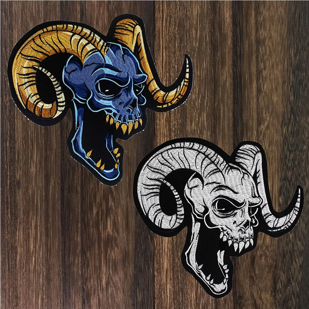 Модные наклейки с изображением овечки черепа железные нашивки сделай сам