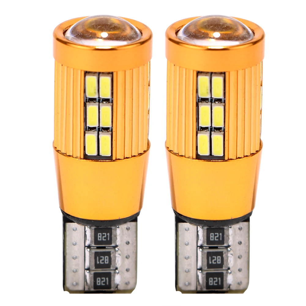 

LEEPEE 2Pcs/Set Clearance Lights Dome Reading Light T10 3014 30SMD DC 12V Auto Licence Plate Light Car-styling
