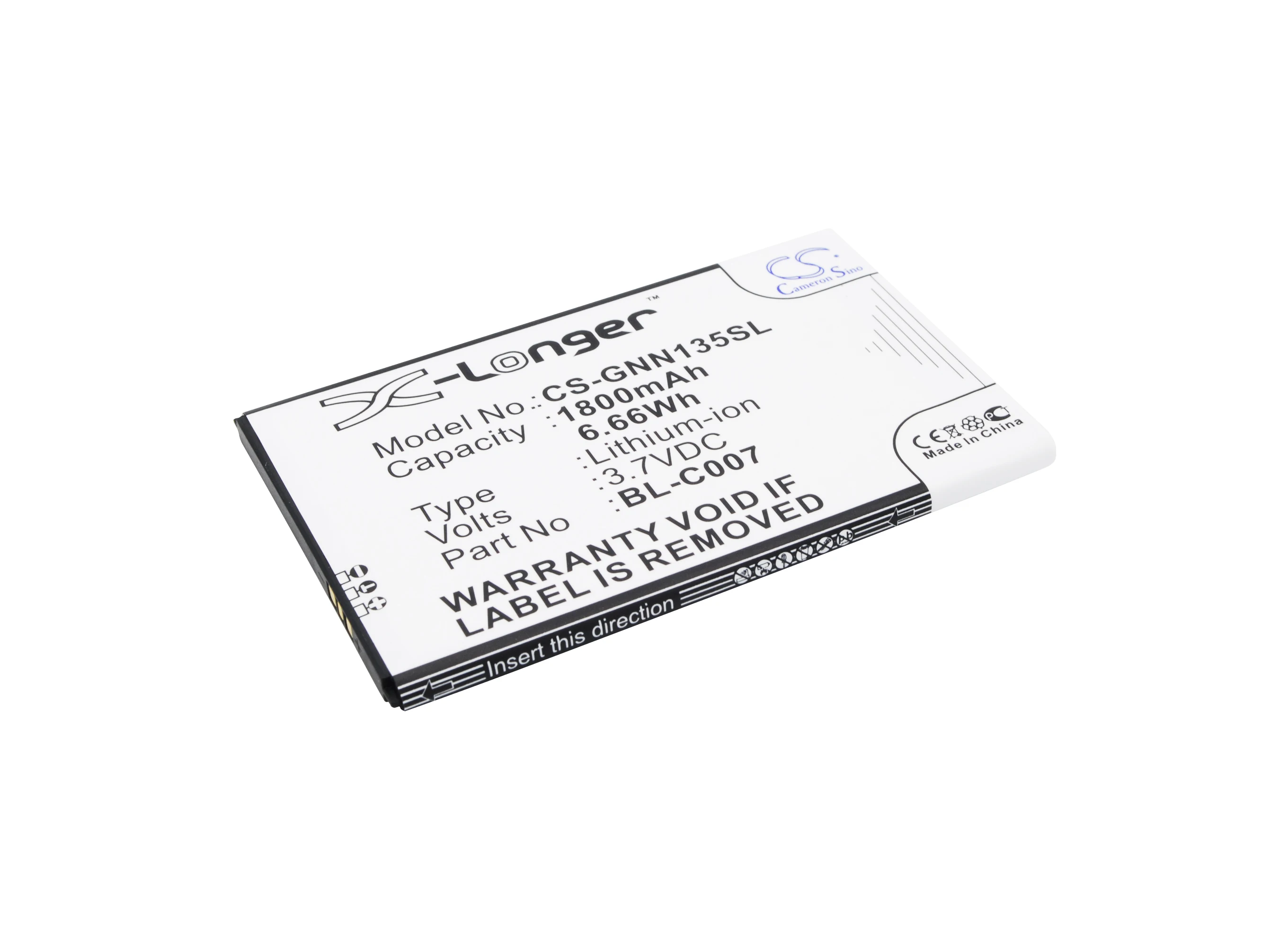 Аккумулятор Cameron Sino 1800 мАч для Fly IQ230 GIONEE C605 135 GN137 GN138 GN160T GN858 NGM Polaris Pioneer
