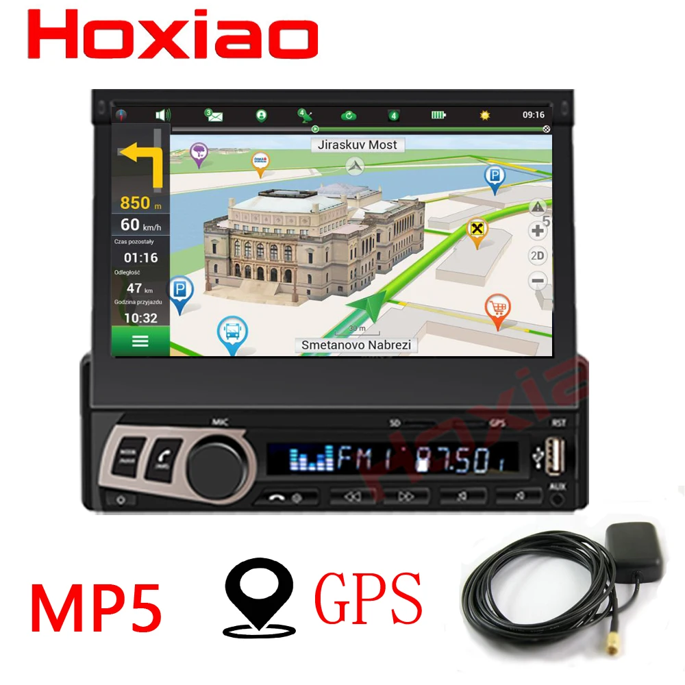 7 дюймовый GPS TFT LCD Автомобильный MP5 плеер Bluetooth FM радио мультимедийный