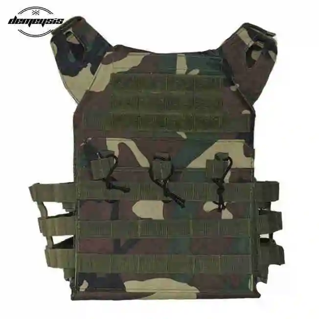 Открытый тактический Molle жилет военный страйкбол Стрельба Жилет Пейнтбол защитная пластина Перевозчик страйкбол жилет - Цвет: woodland