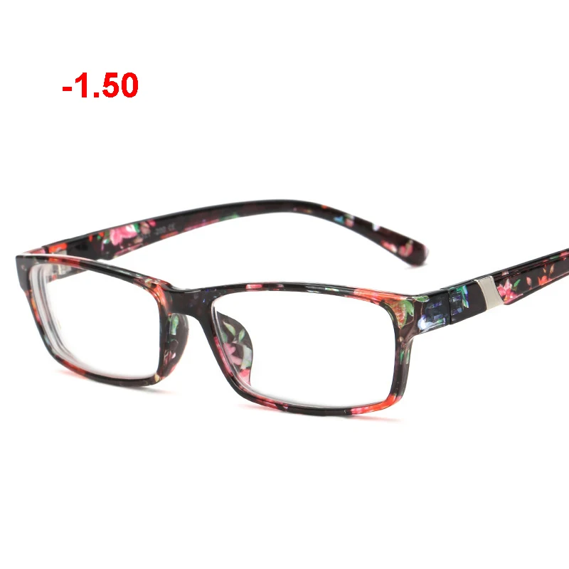 multicolor -1.50 Готовые очки для близорукости-1,0-4,0-4,50-5,00-5,50-6,0 очки для близорукости с памятью из смолы для мужчин и женщин очки для близоруких - Цвет оправы: multicolor -1.50