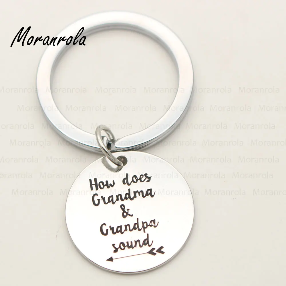 New arried&quotHow does grandma and grandpa sound&quotCopper necklace Keychain charm Nana Grandmother jewelry | Украшения и