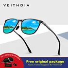 Мужские солнцезащитные очки VEITHDIA, винтажные зеркальные очки из алюминиево-магниевого сплава с поляризационными стеклами, для вождения, 2019