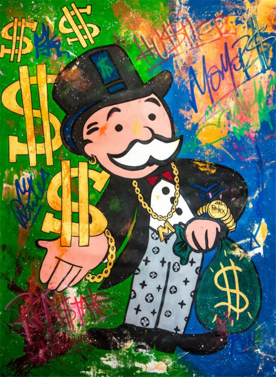 Alec Monopolys богатые HD настенные художественные холст с печатью постера живопись