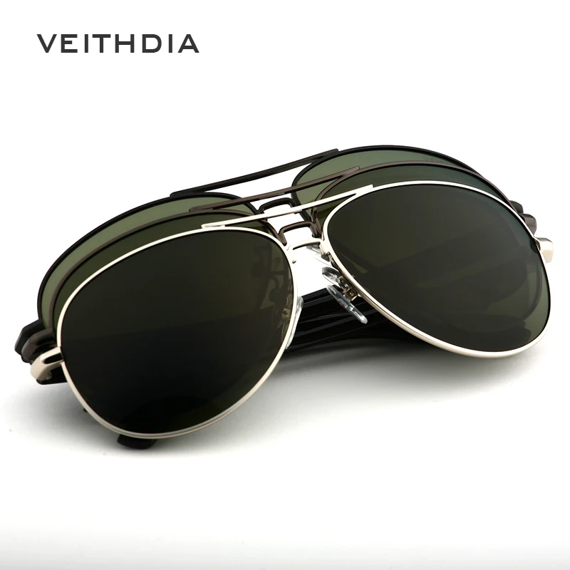 Мужские Винтажные Солнцезащитные очки VEITHDIA брендовые дизайнерские