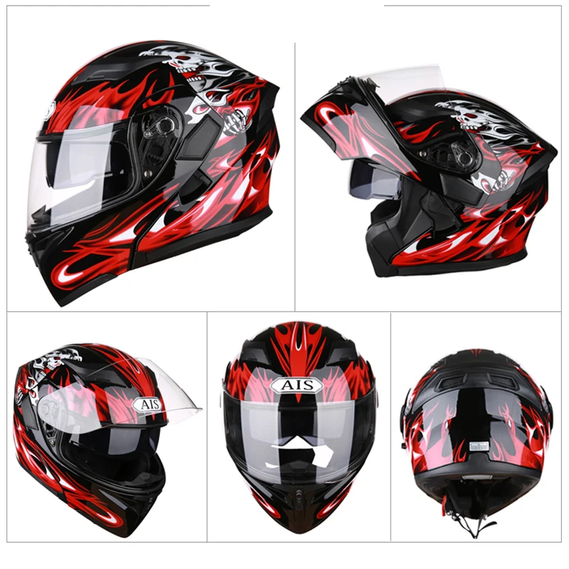 구매 DOT Moto-rcycle 레이싱 헬멧, Casque Moto LED 블루투스 이어폰 Kask 풀페이스 안전 헬멧 Casco Capacete 선글라스 렌즈