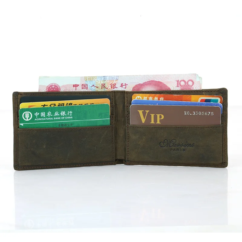 MS высококачественный мужской кошелек из натуральной кожи мини для мужчин