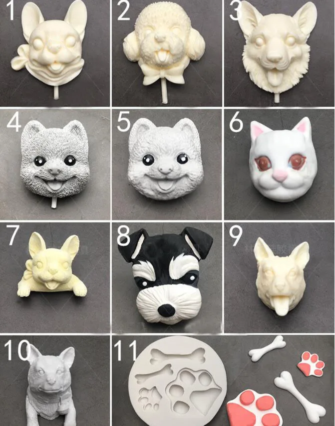 Новый diy щенок помадка шоколад фотообои форма|Формы для тортов| |