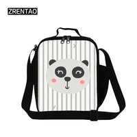 zrentao 3d panda printing cooler bags for children boys girls cartoon lunch bags thermal insulated bags picnic food bags