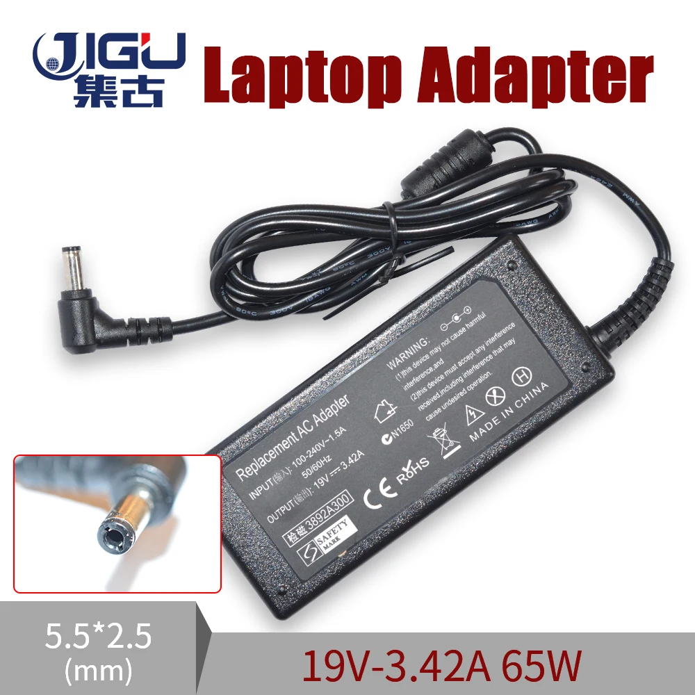 

Replacement charger for Lenovo/Asus/Toshiba/BenQ Laptop Power Adapter 19V 3.42A 5.5 X 2.5MM 65w x550c A52F K40IJ