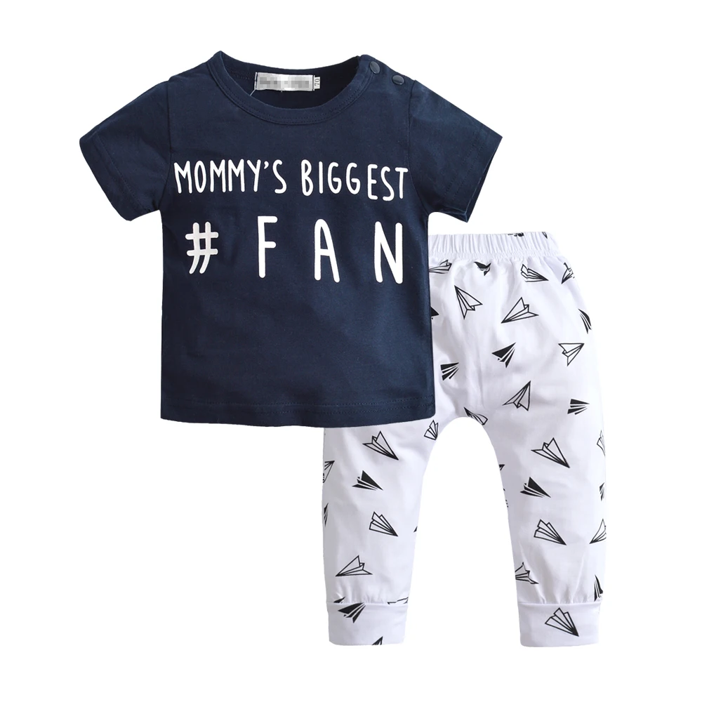 2019 Summer New Baby Boy Girl Clothes Fashion Newborn Short Sleeve T-shirt+pants 2pcs Infant Clothing Set |