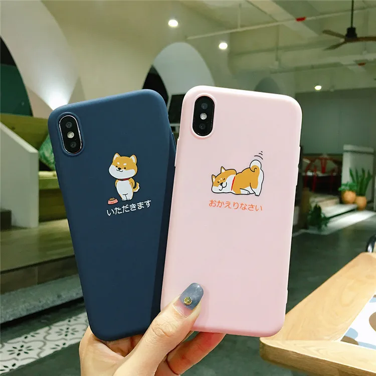 Матовый Мягкий термополиуретан чехол для iphone 7 plus 6 S 8 Plus японский стиль милый