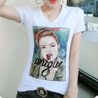 2018 Новая модная летняя футболка с круглым вырезом Футболка принтом хлопок