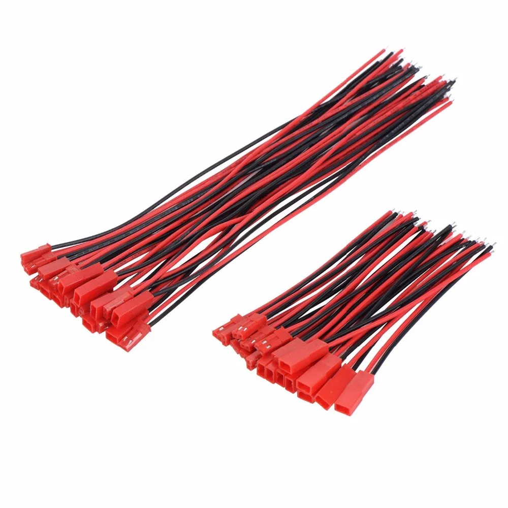 20 пар 22 AWG JST Штекерный соединитель 2 штырька разъем кабель провод для