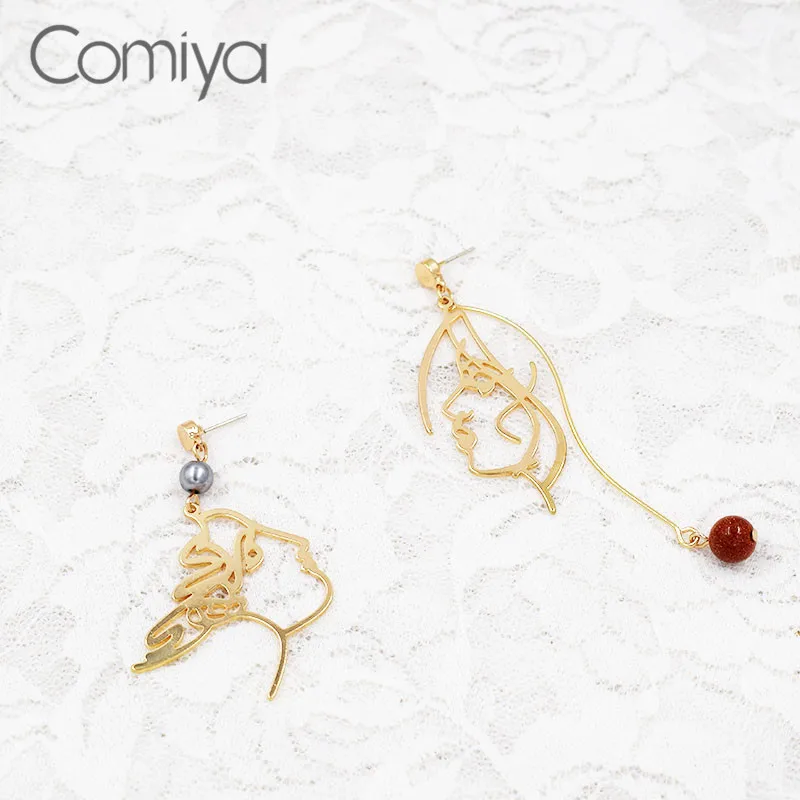 Comiya романтические серьги цинковый сплав золотой цвет рисунок узор Интернет