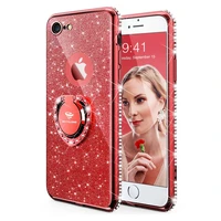 cute case for iphone 7 luxury 360 heart shape kickstandlanyard glitter rhinestone bling cases cover for iphone 7 case gril