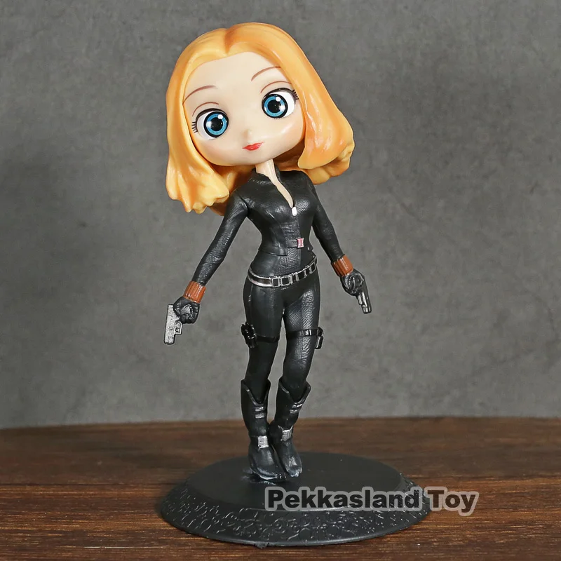 Q Posket Marvel супер герой Капитан Marvel Черная Вдова ПВХ фигурка Коллекционная модель игрушки Qposket кукла