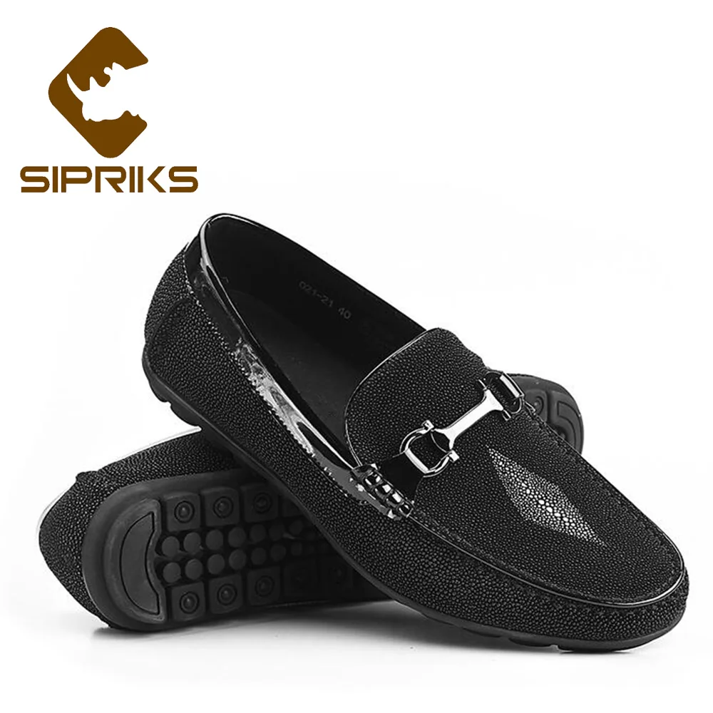 Sipriks новые модные кожаные лоферы с принтом для мужчин туфли на плоской подошве