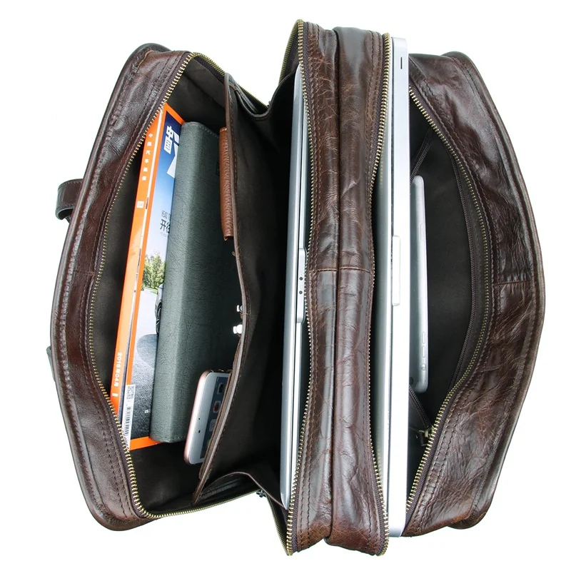 Augus Новое поступление натуральная коровья кожа Мужская модная сумка деловая