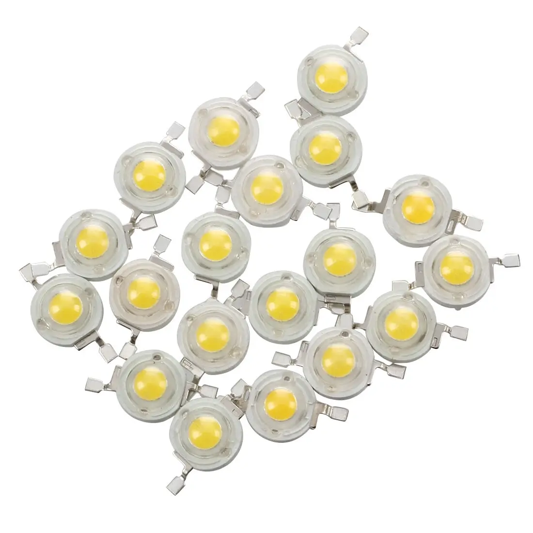 20 Pcs 2 Pin SMD 1W 3-3.2V Warm White LED Light Emitter Bulb | Bulbs &amp Tubes
