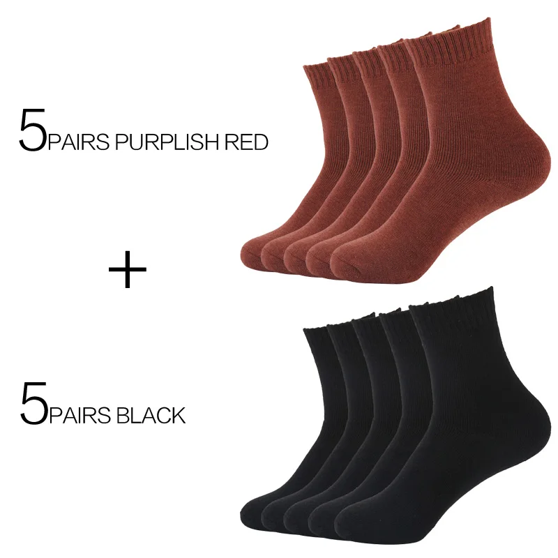 10PAIRS GROUP C 10 пар/лот Eur36-42 женские зимние утепленные махровые носки женские теплые хлопковые носки - Цвет: 10PAIRS GROUP C